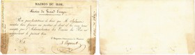 FRANKREICH KÖNIGREICH (1815-1848). Maison du Roi. Service du Grand Ecuyer. Gut für 8 Ster Holz. Nr. 1. für die Pagen von Paris. Pick -. Selten / Rare....