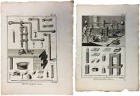 DIVERSE LÄNDER. Stiche. 20 Stiche der berühmten Serie "Monnoyage, outils a Ploter et à Mouler" aus dem 18. Jahrhundert. II / Extremely fine.
(20)