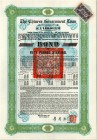 CHINA. 8% Chinese Government 'Skoda' Loan. Bond / Obligation £50, 1925. Lot 10 Stück. Dekorativer Rahmen. Grün. Roter Stempel, Oben rechts £50-Marke m...