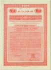 CHINA. 5% Chinesische Tientsin Pukow Staatseisenbahn Fundierungs-Anteilscheine / Railway Funding Loan. Anteilschein £12, 1938, Ausgegeben durch die De...
