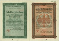 DEUTSCHLAND. Deutsches Reich - Reichsschuldenverwaltung. Anleiheablösungsschuld, 1925, Berlin. Lot 6 unterschiedliche Stücke: Komplettes Set über alle...