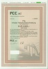 DEUTSCHLAND. PCC AG. Inhaber-Schuldverschreibung 5'000 Euro, 2001, Duisburg. Blankett, nullgeziffert. Braun, mit PCC AG Trockensiegel. Mit Abbildung Z...
