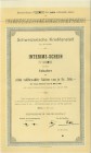 SCHWEIZ. Banken, Finanz und Versicherungen. Schweizerische Kreditanstalt. Aktie Fr. 500.-, 1905, Zürich. Interimsschein auf zehn vollbezahlte Aktien. ...