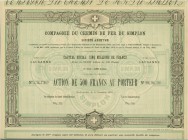 SCHWEIZ. Eisenbahnen / Bergbahnen / Trams etc. Chemin de Fer du Simplon. Aktie Fr. 500.-, 1876, Lausanne. 1. Série: 8000 Actions. Blankett. Sehr schön...