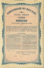 SCHWEIZ. Eisenbahnen / Bergbahnen / Trams etc. Schweizerische Ost-West-Bahn. Obligation Fr. 500.-, 1860, Bern. Prioritäts-Obligation, Blankett. Sehr s...