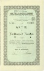 SCHWEIZ. Eisenbahnen / Bergbahnen / Trams etc. Sihlthalbahn-Gesellschaft. Aktie Fr. 500.-, 1892, Zürich. Vier Lochungen. Vorzüglich / Extremely fine....