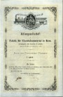 SCHWEIZ. Industrie / Energie. Fabrik für Eisenbahnmaterial in Bern. Aktie Fr. 500.-, 1872, Bern. Vorzüglich / Extremely fine.
Die Fabrik wurde 1872 u...