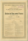 SCHWEIZ. Industrie / Energie. Fabriques de Chocolat et Confiserie J. Klaus. Aktie Fr. 500.-, 1902, Le Locle. Serie A. Mit Faksimile-Unter­schrift J. K...