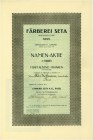 SCHWEIZ. Industrie / Energie. Färberei SETA. Namenaktie Fr. 5'000.-, 1919, Basel. Ausgestellt auf Fritz Hoffmann (1868-1920), Gründer des heutigen Wel...