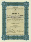 SCHWEIZ. Industrie / Energie. Aktiengesellschaft vormals Mech. Seidenstoffweberei Bern & Appenzeller, Wettstein & Co Zürich. Aktie Fr. 200.-, 1930, Zü...