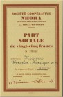 SCHWEIZ. Transport (Automobil / Aviatik / Schifffahrt etc.). Société Coopérative NHORA Navigation Horlogère Aérienne. Anteilschein Fr. 25.-, 1929 gest...