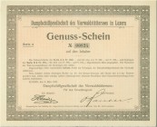 SCHWEIZ. Transport (Automobil / Aviatik / Schifffahrt etc.). Dampfschiffgesellschaft des Vierwaldstättersees. Genuss-Schein, 1920, Luzern. Serie A, Fr...