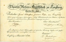 SCHWEIZ. Diverse. Theater-Actien-Gesellschaft zu Lenzburg. Aktie, 1844, Lenzburg. Sehr früher Theaterwert. Stockfleckig. Sehr schön / Very fine.