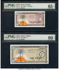 Biafra Bank of Biafra 5 Shillings; 1 Pound ND (1968); ND (1967) Pick 1; 2 Two Examples PMG Gem Uncirculated 65 EPQ; Gem Uncirculated 66 EPQ. 

HID0980...