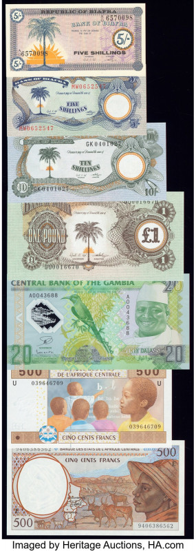 Biafra, Cameroon, Gambia and More Group Lot of 13 Examples Crisp Uncirculated. 
...
