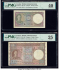 Ceylon Government of Ceylon 1; 5 Rupees 19.9.1942 Pick 34; 36 Two Examples PMG Extremely Fine 40; Very Fine 25. 

HID09801242017

© 2020 Heritage Auct...