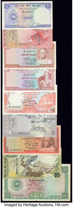 Ceylon Group Lot of 18 Examples Fine-Crisp Uncirculated. Staining and annotation...