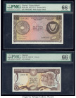 Cyprus Central Bank of Cyprus 1 Pound 1.6.1974; 1.11.1982 Pick 43b; 50 Two Examples PMG Gem Uncirculated 66 EPQ (2). 

HID09801242017

© 2020 Heritage...
