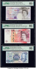 Great Britain Bank of England 20; 50 Pounds 1991 (ND 1990-91); 2010 (ND 2011) Pick 384a; 393a Two Examples PMG Gem Uncirculated 65 EPQ; Gem Uncirculat...