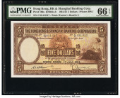 Hong Kong Hongkong & Shanghai Banking Corp. 5 Dollars 1.7.1954 Pick 180a KNB61 PMG Gem Uncirculated 66 EPQ. 

HID09801242017

© 2020 Heritage Auctions...