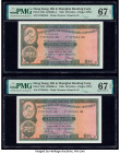 Hong Kong Hongkong & Shanghai Banking Corp. 10 Dollars 1.5.1963 Pick 182b KNB69 Two Consecutive Examples PMG Superb Gem Unc 67 EPQ (2). 

HID098012420...