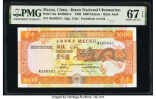 Macau Banco Nacional Ultramarino 1000 Patacas 20.12.1999 Pick 75a KNB62 PMG Superb Gem Unc 67 EPQ. 

HID09801242017

© 2020 Heritage Auctions | All Ri...