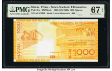 Macau Banco Nacional Ultramarino 1000 Patacas 8.8.2005 (ND 2006) Pick 84a KNB70a PMG Superb Gem Unc 67 EPQ. 

HID09801242017

© 2020 Heritage Auctions...