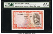 Malaysia Bank Negara 10 Ringgit ND (1967-72) Pick 3a KNB3a-c PMG Gem Uncirculated 66 EPQ. 

HID09801242017

© 2020 Heritage Auctions | All Rights Rese...