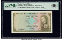 Malta Central Bank of Malta 1 Pound 1967 (ND 1969) Pick 29a PMG Gem Uncirculated 66 EPQ. 

HID09801242017

© 2020 Heritage Auctions | All Rights Reser...
