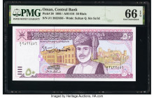 Oman Central Bank of Oman 50 Rials 1995 / AH1416 Pick 38 PMG Gem Uncirculated 66 EPQ. 

HID09801242017

© 2020 Heritage Auctions | All Rights Reserved...
