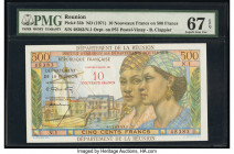 Reunion Departement de la Reunion 10 Nouveaux Francs on 500 Francs ND (1971) Pick 54b PMG Superb Gem Unc 67 EPQ. 

HID09801242017

© 2020 Heritage Auc...
