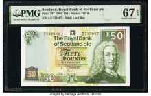 Scotland Royal Bank of Scotland PLC 50 Pounds 14.9.2005 Pick 367 PMG Superb Gem Unc 67 EPQ. 

HID09801242017

© 2020 Heritage Auctions | All Rights Re...