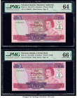 Low Serial Number 24 & Repeater Serial Number 123123 Solomon Islands Solomon Islands Monetary Authority 10 Dollars ND (1977); ND (1984) Pick 7a; 11 Tw...