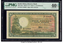 South Africa South African Reserve Bank 5 Pounds 10.9.1946 Pick 86c PMG Extremely Fine 40 EPQ. 

HID09801242017

© 2020 Heritage Auctions | All Rights...