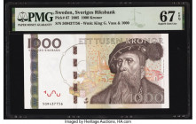 Sweden Sveriges Riksbank 1000 Kronor 2005 Pick 67 PMG Superb Gem Unc 67 EPQ. 

HID09801242017

© 2020 Heritage Auctions | All Rights Reserved
