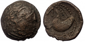 Eastern Europe. Mint in the northern Carpathian region circa 200-100 BC. "Schnabelpferd" type BL Tetradrachm
Celticised, laureate and bearded head to ...