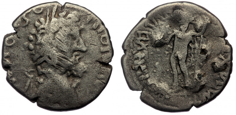 Barbaric Imitation of Commodus AR Denarius. Gothic tribes, ca. after 192. 
MMOSO...