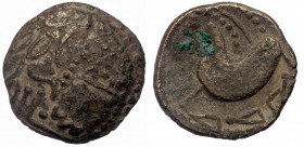 Eastern Europe. Mint in the northern Carpathian region "Schnabelpferd" type BL Tetradrachm, ca 200-100 BC. 
Celticised, laureate and bearded head to r...