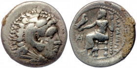 KINGS OF MACEDON Alexander III the Great (336-323 BC) AR drachm Lifetime issue of Miletus, ca. 325-323 BC. 
Head of young Heracles right, wearing lion...