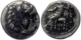 KINGS of MACEDON, Alexander III (336-323 BC) AR Drachm, Miletos mint. Struck under Demetrios Poliorketes, ca 300-294 BC. 
Head of Herakles right, wear...