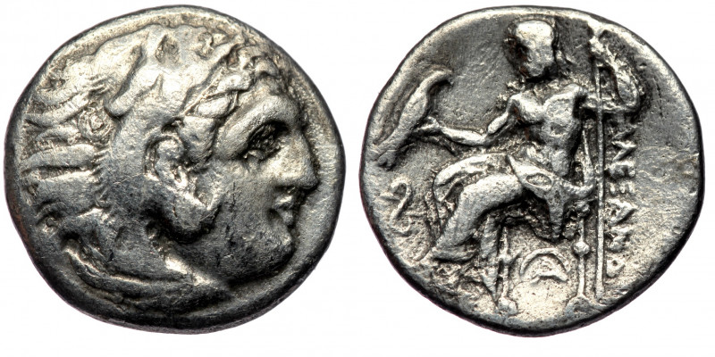 KINGS OF MACEDON. Alexander III 'the Great' (336-323 BC). Drachm. Lampsakos.
Hea...