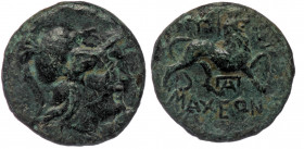 THRACE, Lysimacheia AE16, ca 196-190 BC 
Helmeted head of Athena to right 
Rev: Lion standing to right; ΛΥΣΙ-ΜΑΧΕΩΝ around, ΠΑ monogram below. 
Cf. SN...
