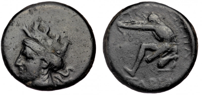 Skythia, Olbia AE18. 4th-3rd centuries BC.
Head of Demeter left, wearing corn wr...