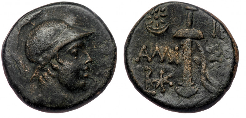 Pontos. Amisos AE19 Time of Mithradates VI Eupator circa 85-65 BC.
Head of young...