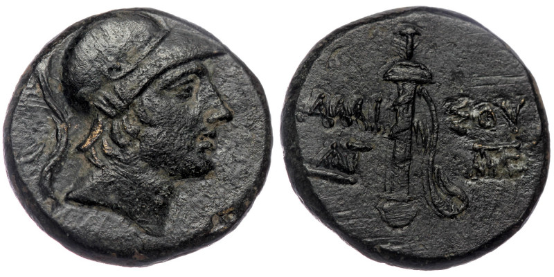 Pontos, Amisos Time of Mithradates VI Eupator (ca 111-105 or 95-90 BC) AE20
Helm...