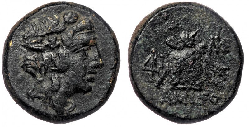 PONTOS, Amisos. temp. Mithradates VI Eupator (ca 85-65 BC) AE 20
Wreathed head o...