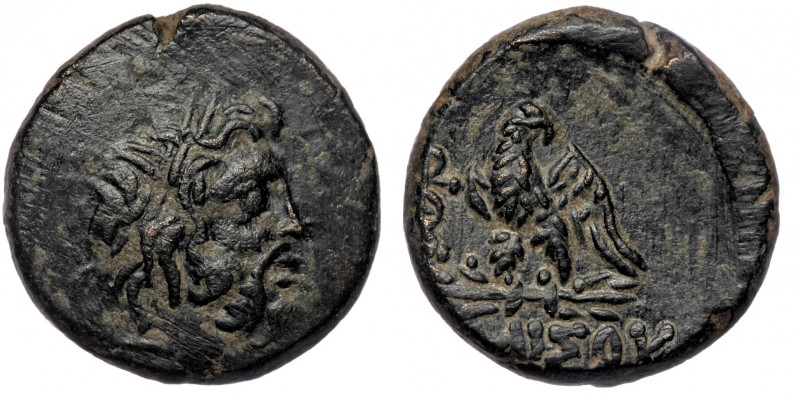 PONTOS, Amisos. Times of Mithradates VI (ca 85-65 BC) AE20 
Laureate head of Zeu...