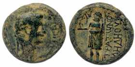 PHRYGIA. Aezanis. Caligula (37-41) AE19. Straton Medeos, magistrate.
Obv: ΓAIOΣ KAIΣAP - Laureate head right.
Rev: AIZ[ANITΩN EΠI] ΣTPATWNOΣ MHΔHOY - ...