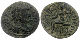 Phrygia. Eukarpeia. Trebonianus Gallus AD 251-253. AE
Α[ΥΤ Κ] Γ ΟΥ ΤΡΙΒ ΓΑΛΛ-ΟϹ, / laureate, draped and cuirassed bust of Gallus, right
Rev: EΥΚΑ-ΡΠEΩ...