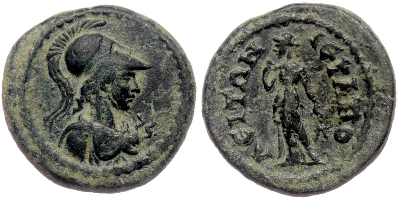 PHRYGIA. Hierapolis. Pseudo-autonomous (2nd-3rd centuries). AE
Helmeted and drap...